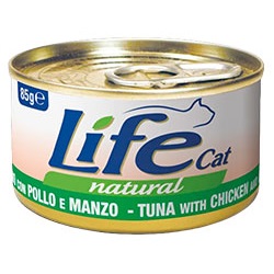 LifeCat Тунець з курячим філе та яловичиною для котів