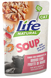 LifeCat Soup Тунець з креветкою в бульйоні зі смаком морепродуктів для котів