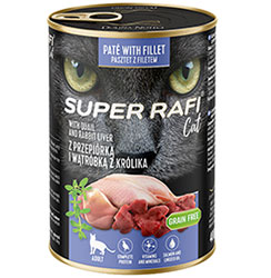 Dolina Noteci Super Rafi Cat Cans Adult Quail with Rabbit Liver