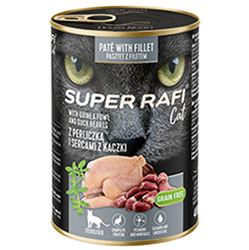 Dolina Noteci Super Rafi Sterilized Cat Cans Adult Cesara with Duck Hearts