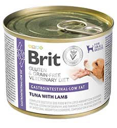 Brit Veterinary Diet Gastrointestinal-Low Fat Dog Cans Tuna & Lamb