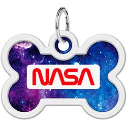 WauDog Адресник Smart ID с QR-паспортом "NASA21", косточка