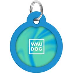WauDog Адресник Smart ID с QR-паспортом "Градиент голубой"