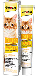 GimCat Duo-Paste Multi-Vitamin - мультивитаминная паста для кошек, с сыром