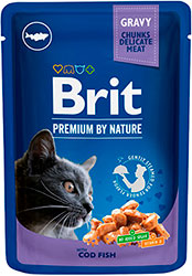 Brit Premium Кусочки с треской для кошек