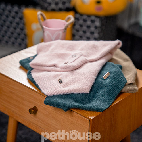 Paikka Furry Knit Sweater Green Вязаный свитер для собак, зеленый