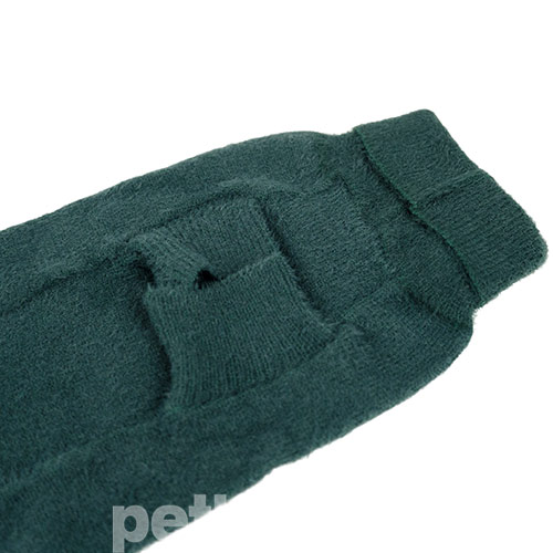Paikka Furry Knit Sweater Green Вязаный свитер для собак, зеленый