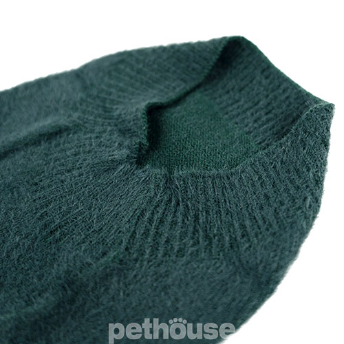 Paikka Furry Knit Sweater Green Вязаный свитер для собак, зеленый