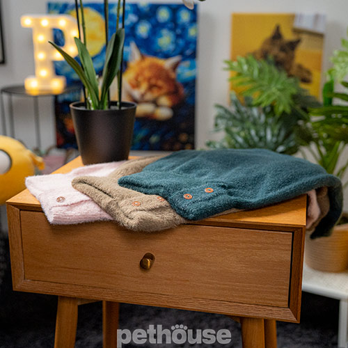 Paikka Furry Knit Sweater Brown Вязаный свитер для собак, коричневый