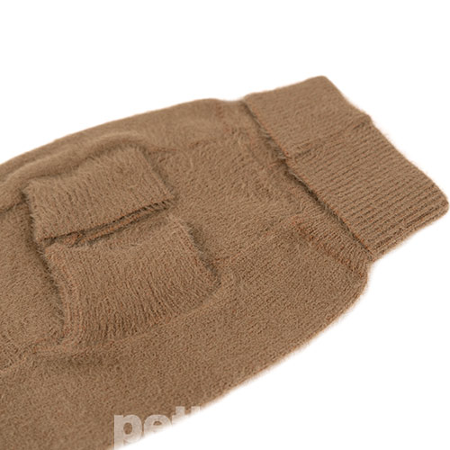 Paikka Furry Knit Sweater Brown Вязаный свитер для собак, коричневый