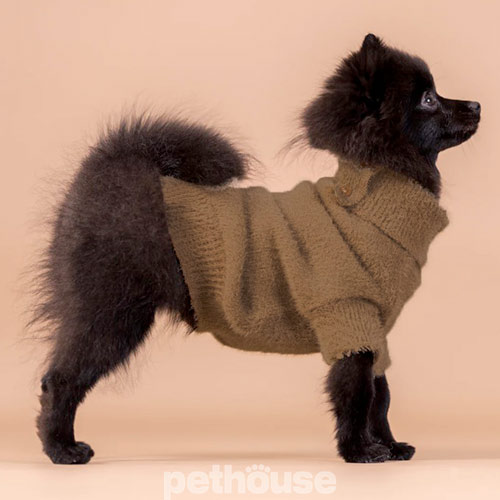 Paikka Furry Knit Sweater Brown Вязаный свитер для собак, коричневый