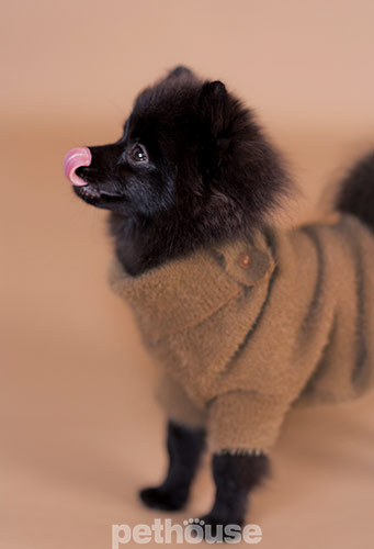 Paikka Furry Knit Sweater Brown Вязаный свитер для собак, коричневый