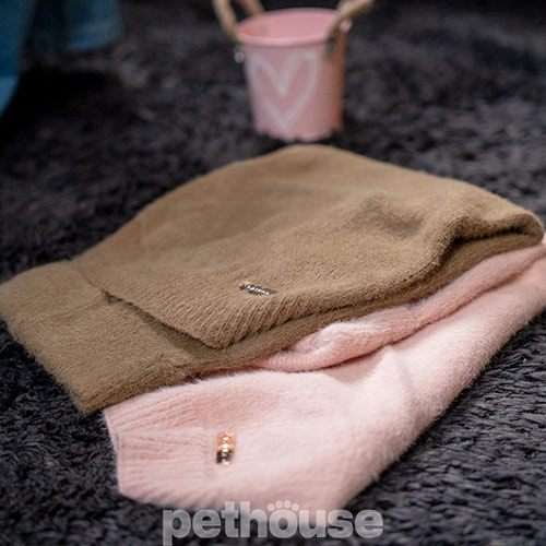 Paikka Furry Knit Sweater Brown Вязаный свитер для собак, коричневый