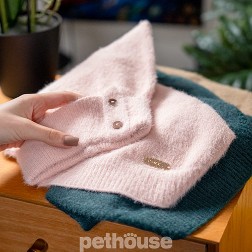 Paikka Furry Knit Sweater Rose Вязаный свитер для собак, розовый
