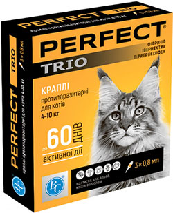 PerFect TRIO Краплі для котів вагою від 4 до 10 кг