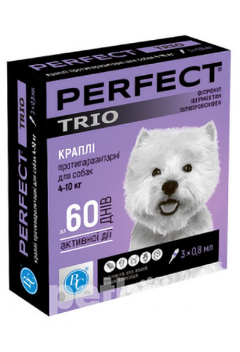 PerFect TRIO Краплі для собак вагою від 4 до 10 кг