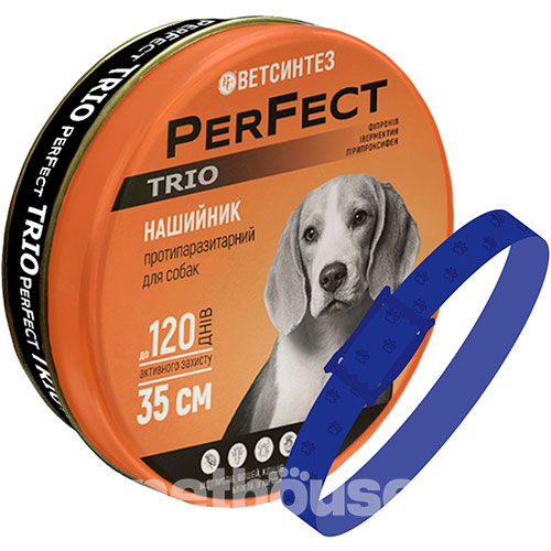 PerFect TRIO Нашийник "Лапки" для собак, 35 см