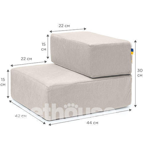 Petbed Velor Ступеньки мягкие H-30, серые