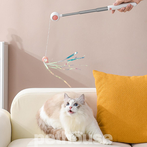 Petgravity Інтерактивна висувна вудочка з лазером для котів