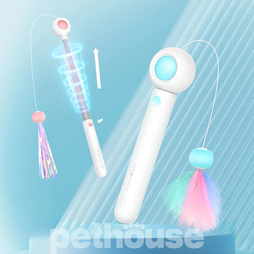 Petgravity Інтерактивна висувна вудочка з лазером для котів