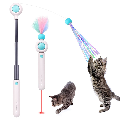 Petgravity Інтерактивна висувна вудочка з лазером для котів