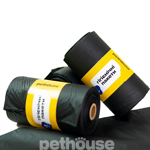 Pethouse Біорозкладні пакети з крохмалю для прибирання, чорні, фото 4