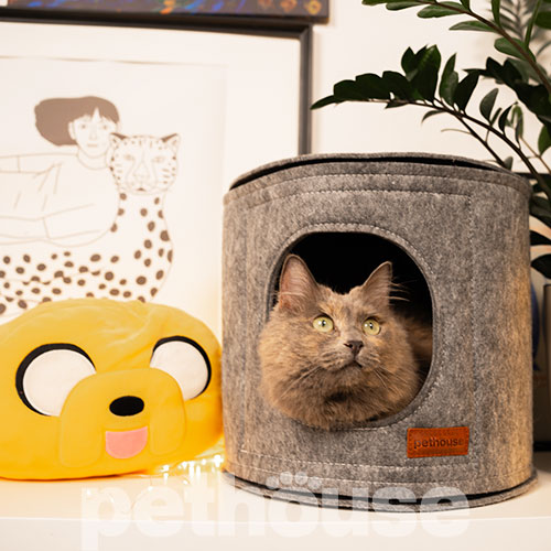 Pethouse Будиночок Hive для котів та собак, сірий, фото 6