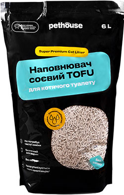 Pethouse Tofu Соєвий наповнювач для котячого туалету, без аромату