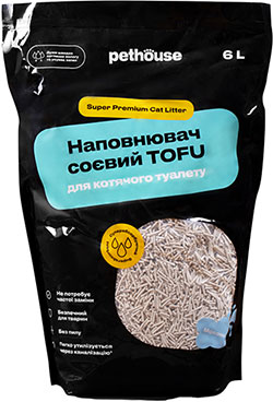 Pethouse Tofu Соевый наполнитель для кошачьего туалета, с ароматом молока