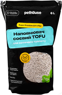 Pethouse Tofu Соєвий наповнювач для котячого туалету, з ароматом зеленого чаю