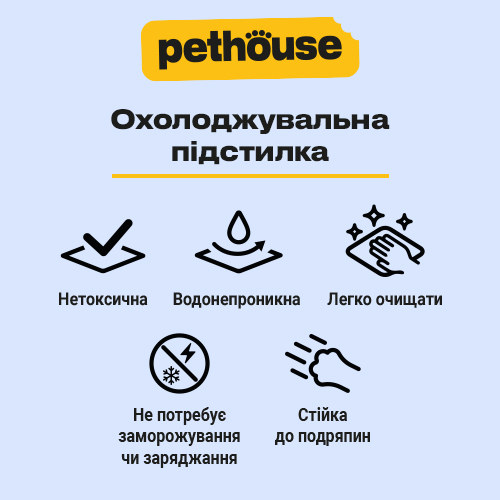 Pethouse Охлаждающая подстилка для собак и кошек, синяя