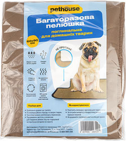 Pethouse Багаторазова пелюшка для собак, бежева