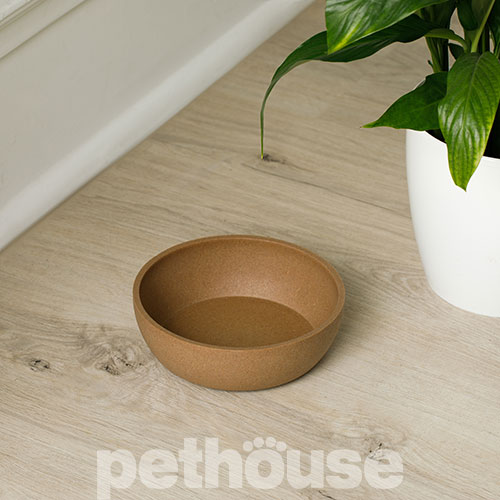 Pethouse Полімерна Миска Bamboo Plate для собак і котів, коричнева