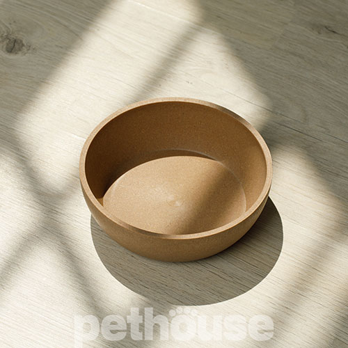 Pethouse Полімерна Миска Bamboo Plate для собак і котів, коричнева