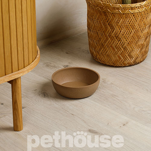 Pethouse Полімерна Миска Bamboo Plate для собак і котів, коричнева