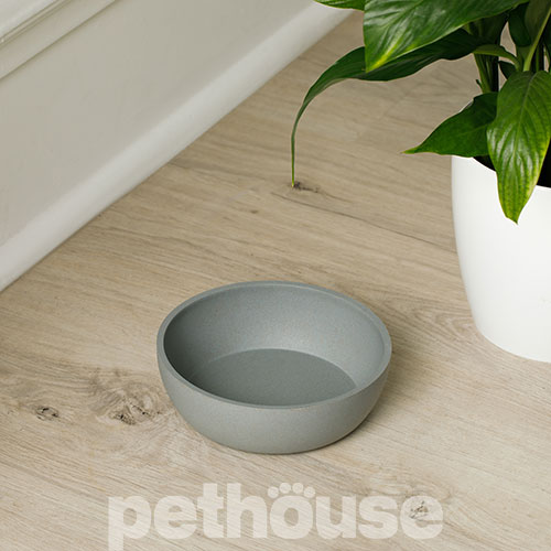 Pethouse Полімерна Миска Bamboo Plate для собак і котів, сіра