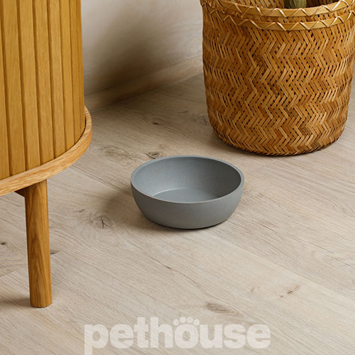 Pethouse Полімерна Миска Bamboo Plate для собак і котів, сіра