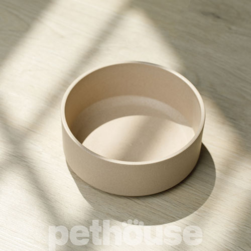 Pethouse Полімерна Миска Bamboo Round для собак і котів, світло-бежева