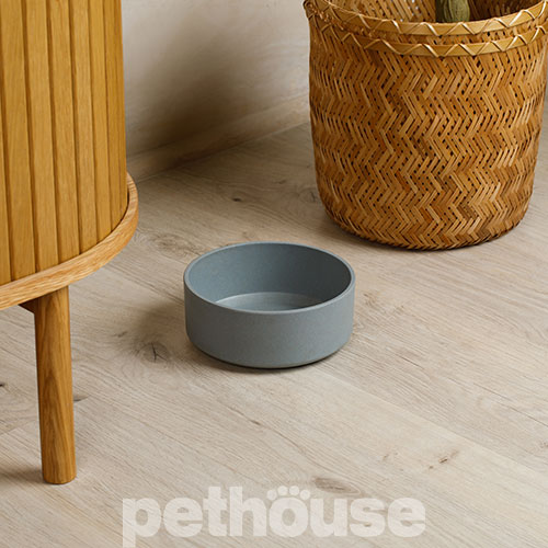 Pethouse Полімерна Миска Bamboo Round для собак і котів, сіра
