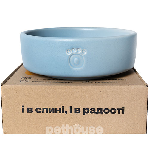 Pethouse Керамічна миска для собак, блакитна