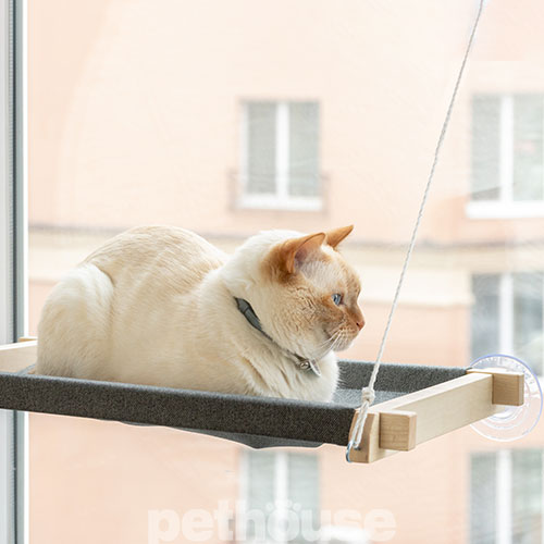 PetJoy Гамак на окно для кошек White Gray, фото 5