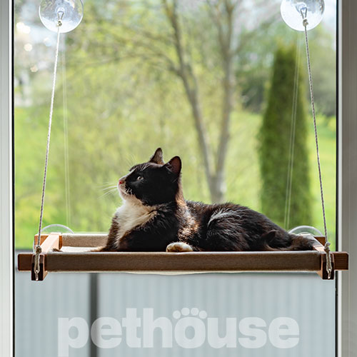 PetJoy Гамак на окно для кошек Brown Beige, фото 2