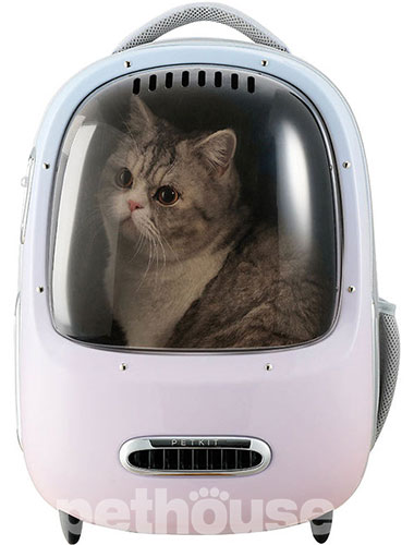 Petkit Рюкзак-переноска Breezy2 Smart Cat Carrier Blue для кошек и собак весом до 8 кг, фото 2