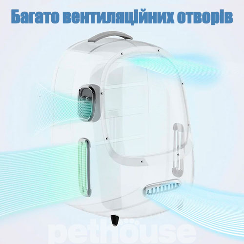 Petkit Рюкзак-переноска Breezy2 Smart Cat Carrier Blue для кошек и собак весом до 8 кг, фото 8
