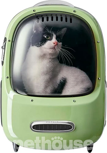Petkit Рюкзак-переноска Breezy2 Smart Cat Carrier Green для котів і собак вагою до 8 кг, фото 2