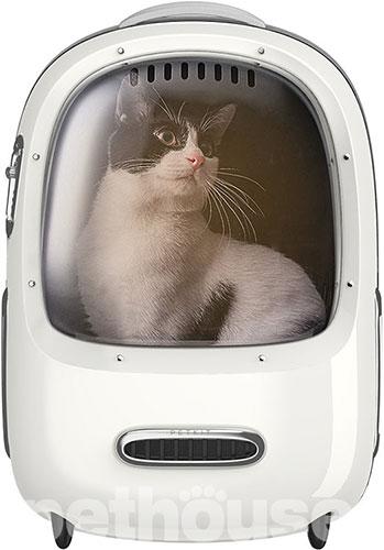 Petkit Рюкзак-переноска Breezy2 Smart Cat Carrier White для кошек и собак весом до 8 кг, фото 2