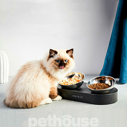 Petkit Двойная кормушка Fresh Nano Metal Pet Cat Two Bowl Stand, фото 8
