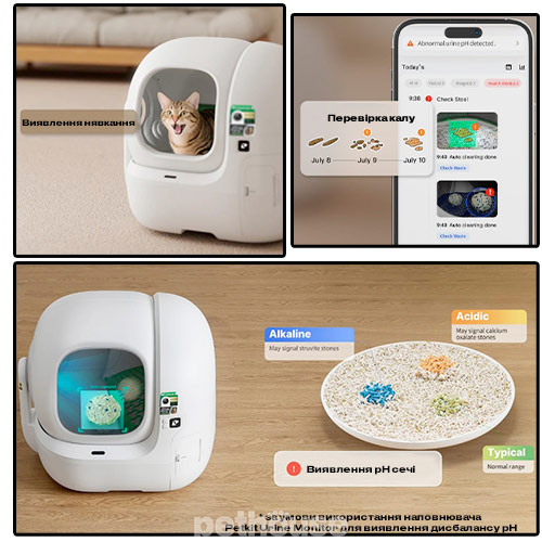 Petkit Автоматичний туалет Purobot Max Pro 2 with Camera Self-Cleaning Cat Litter Box для котів