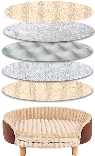 Pets Heaven Ambience Premium Софа Mia Ivory-Brown для собак і котів