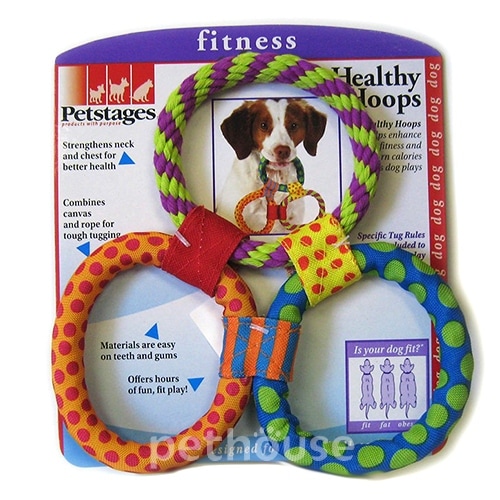 Petstages Healthy hoops - Три кольца текстильные, фото 2